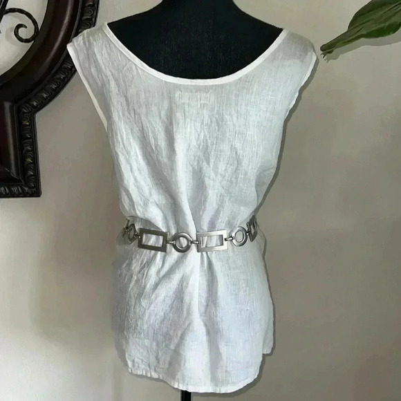 FLAX Women’s Fundamental Pullover Tank Top Tunic 100% Linen Size: Large 14-16 - Picture 4 of 16